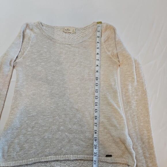 Hollister Lace Back‎ Ivory Sweater Women Small - Picture 5 of 7
